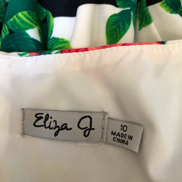 Eliza J 3/4 sleeve print shift dress - Picture 6 of 7